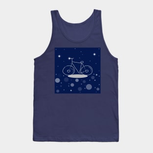 Bicycle, sport, active lifestyle, transportation with dark blue color background Tank Top